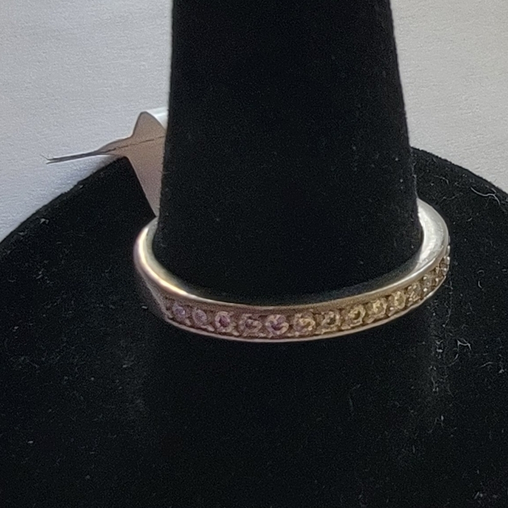 Clear Stones Ring Band
